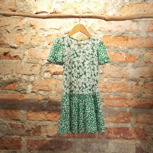 Green & white flowers dress - Lucky Last One